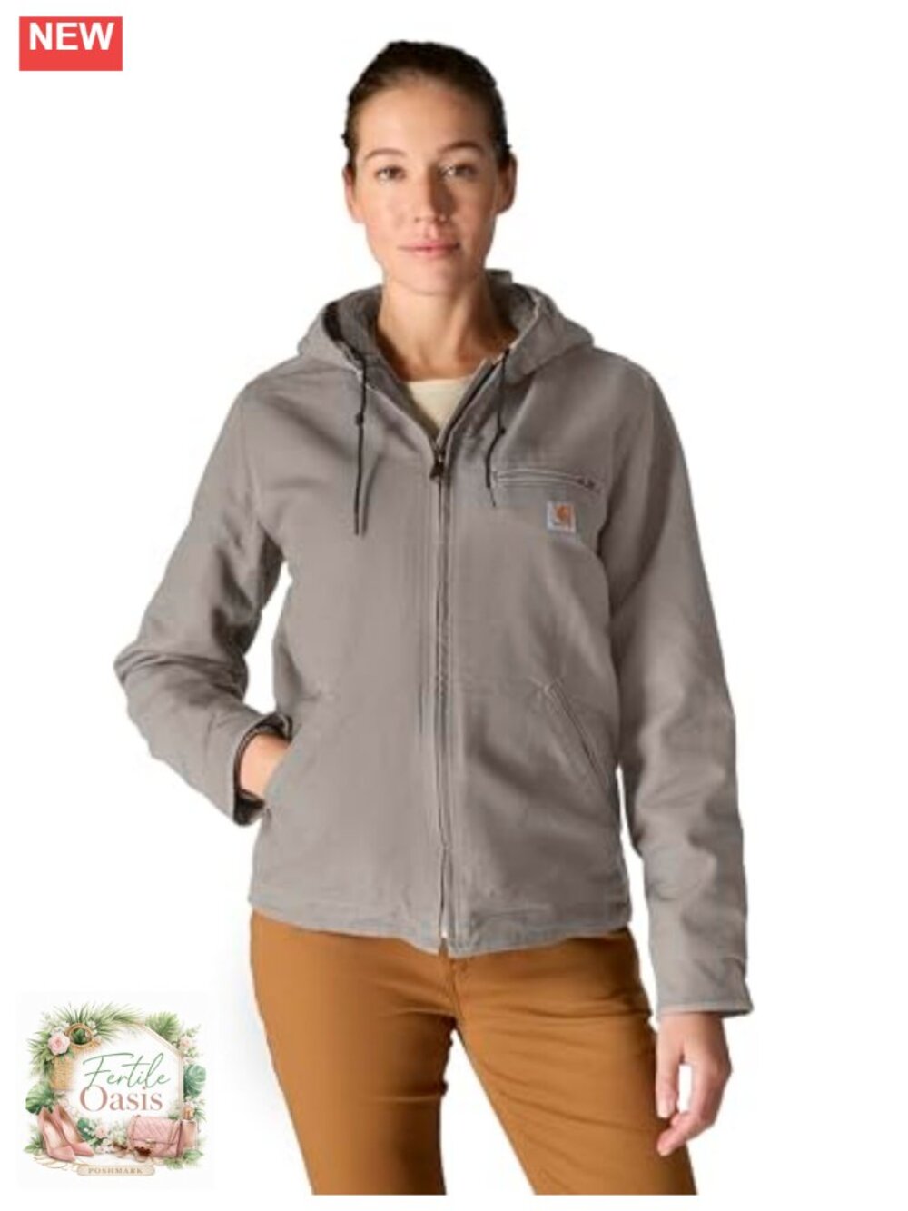 Carhartt Washed Duck Sierra Jacket, Quilted Cotton, Sherpa Lined